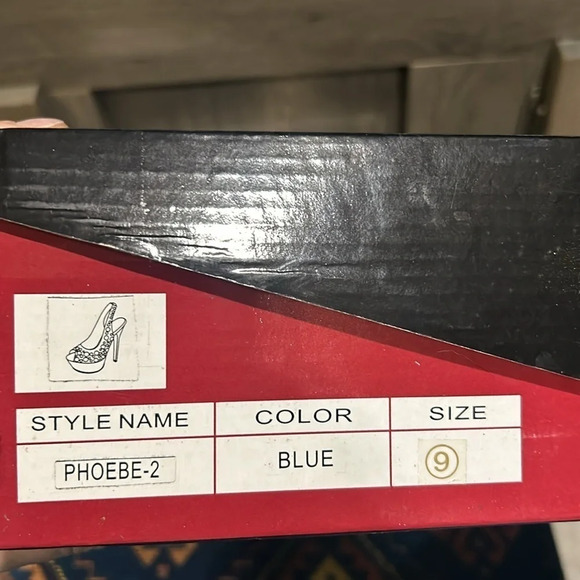 Liliana Women’s Phoebe 2 Heels Rhinestone Peep Toe Platform Slingback Pumps NIB - Picture 10 of 10